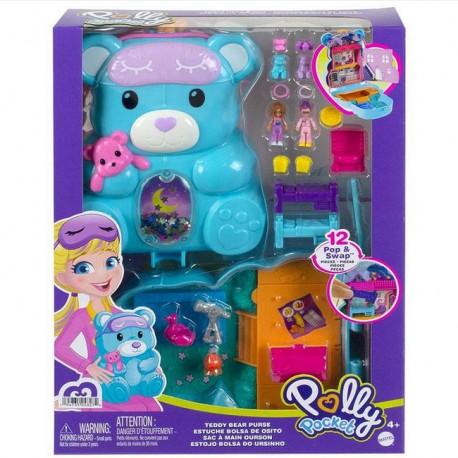 Mattel Polly Pocket Słodki Misiu Torebka zestaw kompaktowy